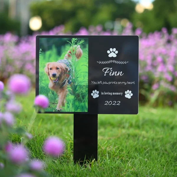 Personalised Pet Memorial Stake Acrylic Marker Grave Pet Gravestones Cat Dog Souvenirs Pet Loss Add Photo And Text Memorial Gift 1