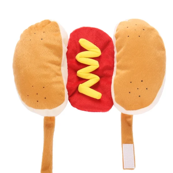 Funny Halloween Dog Costumes Hot Dog Shaped Dachshund Sausage Adjustable Clothes Pet Apparel Dressing Up Cat Party Costume Suit 2