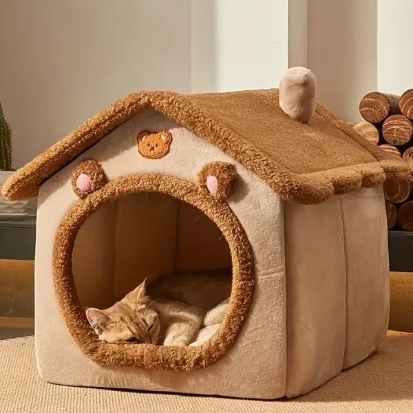 Foldable Pet House Removable Washable Cat House Puppy Cave Sofa Pet Bed House for Extra Small Dogs and Small and Medium Cats 1