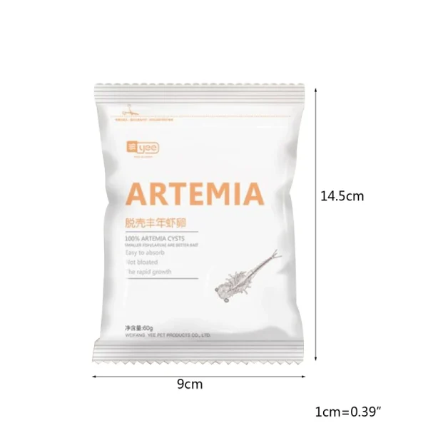 60g Aquarium Tropic Fish Food Feeding Baby Fishes Artemia Shelling Eggs Brine Shrimp Shelling Eggfood 6