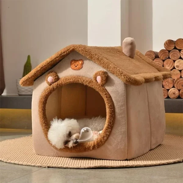 Foldable Pet House Removable Washable Cat House Puppy Cave Sofa Pet Bed House for Extra Small Dogs and Small and Medium Cats 4