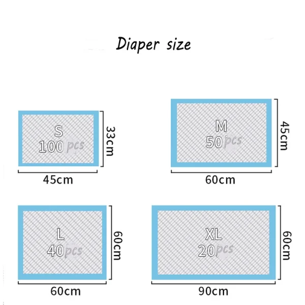 Dogs Disposable Water Absorbent Diaper Thickened Pet Urine Pad Pet Products Deodorant Cat Dog Urine Pad Litter & Housebreaking 5