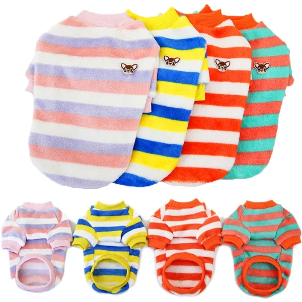 Rainbow Dog Clothes Warm Pet Vest Shirt Fleece Pet Dog Clothes for Dogs Clothing Pets Dogs Cat Tshirt Outfit Apparel Coats 2