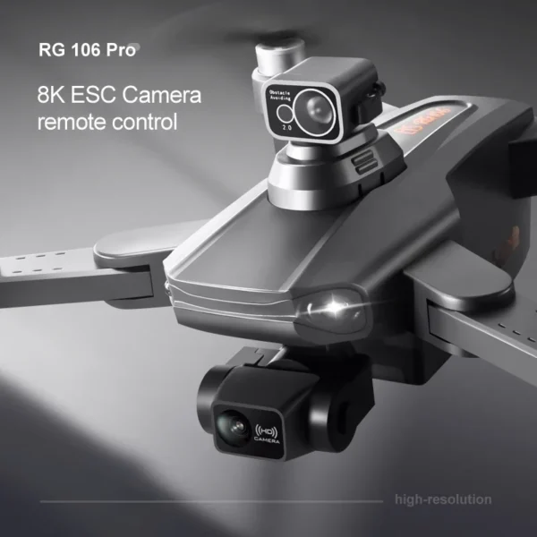2024 RG106 PRO Drone Professional 3-axis anti-shake Gimbal GPS 8K HD Camera 5G WIFI FPV Smart Return Brushless Large UAV RC 3KM 4