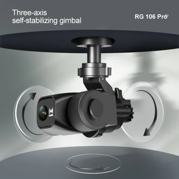 2024 RG106 PRO Drone Professional 3-axis anti-shake Gimbal GPS 8K HD Camera 5G WIFI FPV Smart Return Brushless Large UAV RC 3KM 2