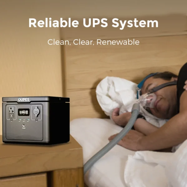 OUPES Exodus 600 Plus Portable Power Station, 512Wh Solar Generator 2 AC Outlets, Fast Charging (0-80% in 59 Min), LiFePO4 2