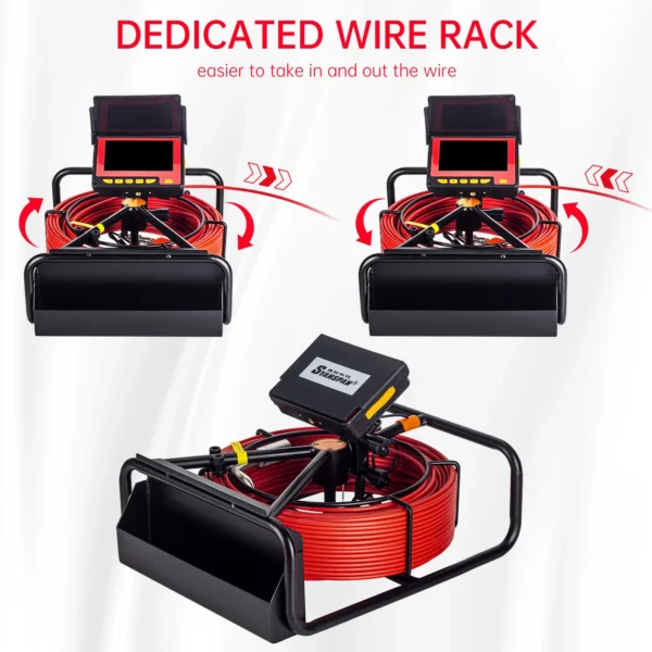 DVR 16GB Card 8500mAh Battery Capacity HD Pipeline Camera SYANSPAN IP68 Industrial Drain Sewer Pipe Inspection Camera Endoscope 5