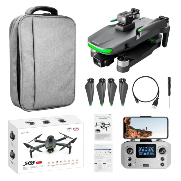 Replace Dji S155 Pro Digital IT Drone With Screen FPV Brushless Motor 5G GPS Return 8K HD Camera 2704*1520 360° Laser OA RC UAV 6